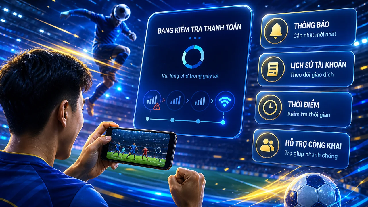 Xem bóng đá không gián đoạn: ae888 kiểm tra thanh toán khi mạng thay đổi